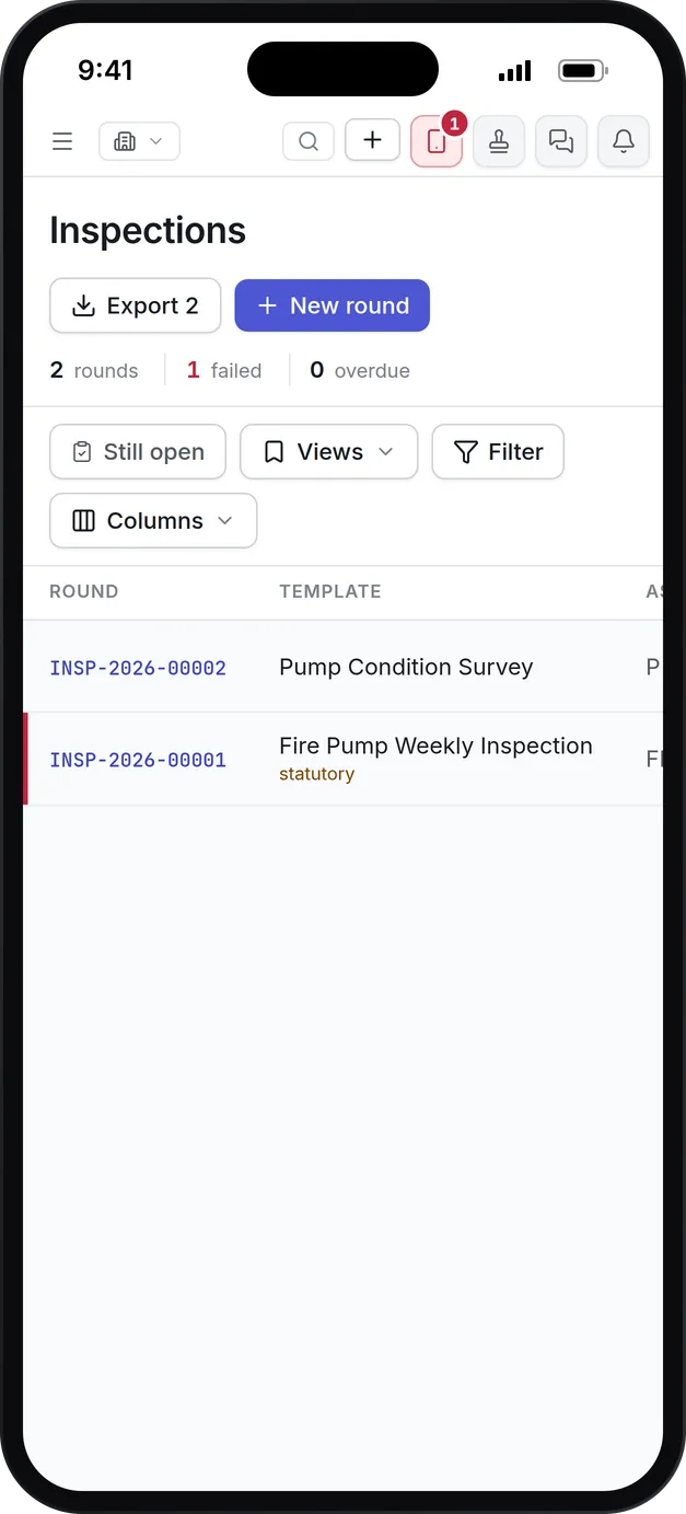 Inspections on a phone: two rounds, one failed