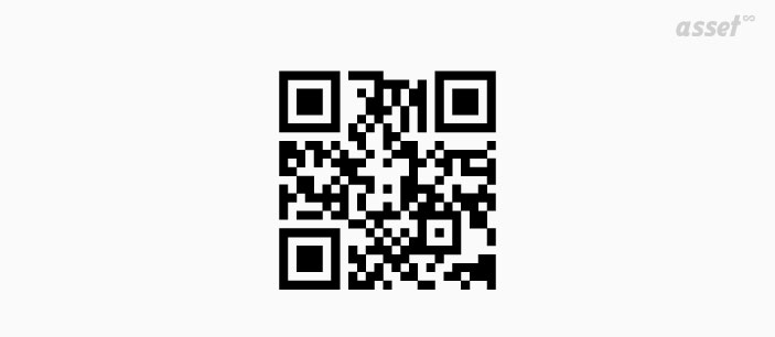 A 2D barcode made of a grid of square modules