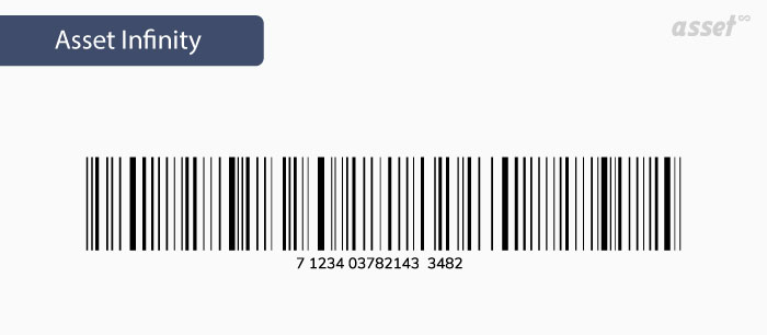 Asset tracking with barcodes: a scanner reading a barcode label on equipment