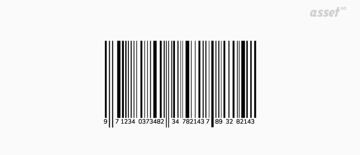 A linear barcode made of parallel black bars and spaces of varying widths