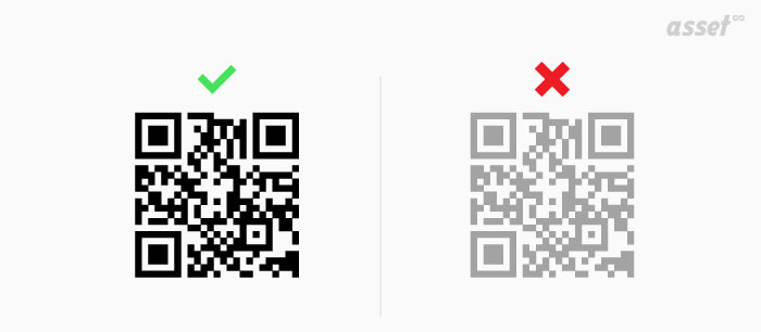 A phone camera reading a QR code from an angle