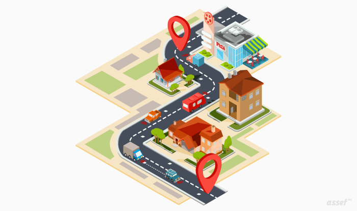 Diagram of vehicle distance estimation using RFID readers and tags
