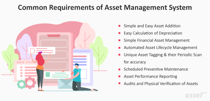 The eight common requirements of an asset management system, from easy asset addition to audits and physical verification