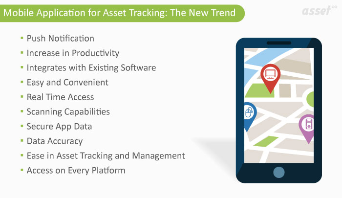 A technician scanning an asset with a mobile asset tracking app